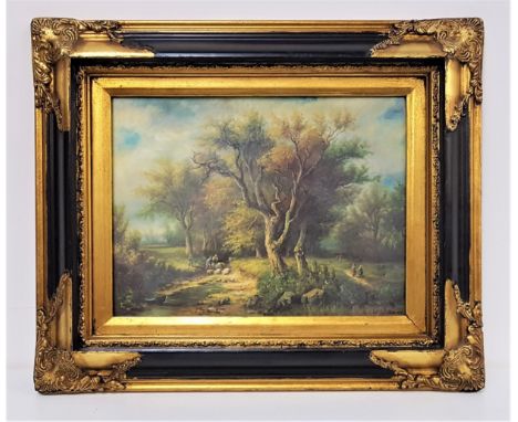 W. WILLIAMSWalking in the wood, hand touched print, 29.5cm x 39cm 