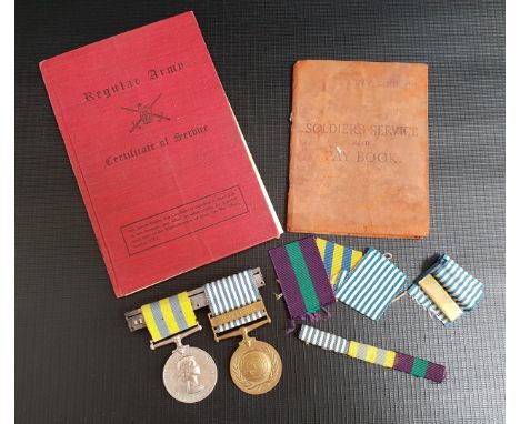 PAIR OF KOREAN WAR MEDALSnamed to 22230910 Pte. H. Jamieson, comprising the Royal Navy Long Service and Good Conduct Medal wi