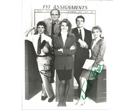 Faith Ford and Candice Bergen signed 10x8 black and white Murphy Brown photo. Faith Alexis Ford, born September 14, 1964, is 