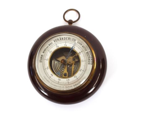 A small mid 20th Century German barometer, by E. Siebert, 12.5cm dia.