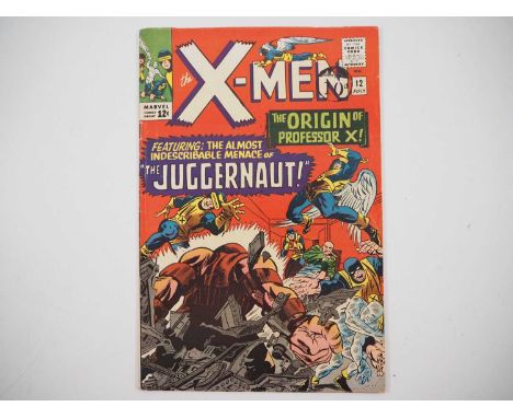 X-MEN #12 (1965 - MARVEL) - First appearance &amp; Origin of Juggernaut +  Origin of Professor X - Jack Kirby cover and inter