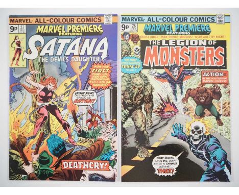 MARVEL PREMIERE: SATANA #27 &amp; THE LEGION OF MONSTERS #28 (2 in Lot) - (1975/1976 - MARVEL - UK Price Variant) - Featuring