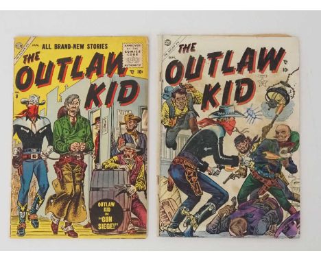 THE OUTLAW KID #1 &amp; 9 (2 in Lot) - (1954/1956 - ATLAS) - Includes the first appearance and origin of the Outlaw Kid, Lanc