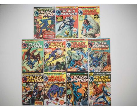 JUNGLE ACTION: BLACK PANTHER #11, 13, 14, 15, 16, 17, 18, 19, 20, 21, 22 (11 in Lot) - (1974/1976 - MARVEL - UK Price Variant
