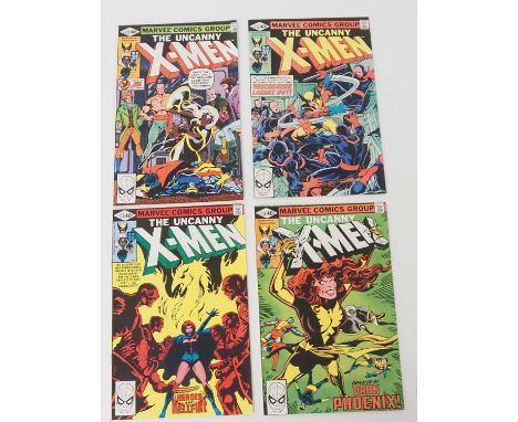 UNCANNY X-MEN #132, 133, 134, 135 (4 in Lot) - (1980 - MARVEL) - Includes the first full team appearance of the Hellfire Club