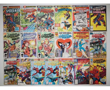 AMAZING SPIDER-MAN ANNUAL #11, 12, 13, 14, 15, 17, 18, 19, 20, 21, 22, 23(x2), 24, 25(x2), 26, 27, 28 (19 in Lot) - (1977/198