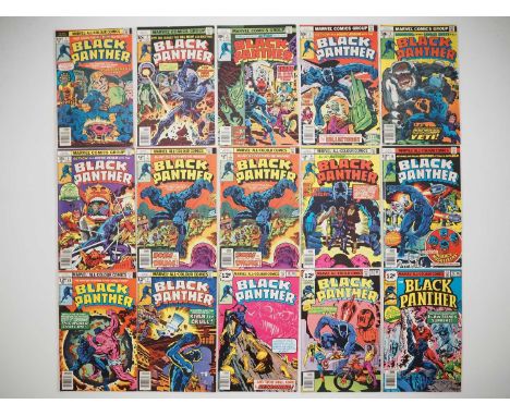 BLACK PANTHER #1, 2, 3, 4, 5, 6, 7(x2), 8, 9, 10, 11, 13, 14, 15 (15 in Lot) - (1977/1979 - MARVEL - US &amp; UK Price Varian