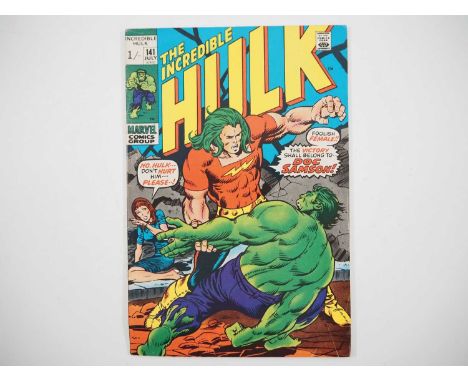 INCREDIBLE HULK #141 (1971 - MARVEL - UK Price Variant) - First appearance, cover and origin of Doc Samson - Herb Trimpe Cove