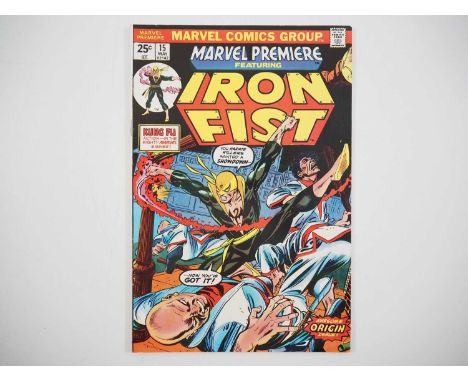 MARVEL PREMIERE: IRON FIST #15 - (1974 - MARVEL) - The first appearance and origin of Iron Fist (Daniel Rand) + introduction 