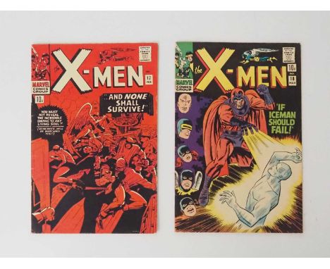 X-MEN #17 &amp; 18 (2 in Lot) - (1966 - MARVEL - UK Price Variant) - X-Men battle Magneto - Jack Kirby, Werner Roth and Dick 