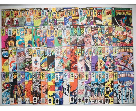 SPECTACULAR SPIDER-MAN #41 to 100 (63 in Lot - 2 copies of issues #41, 64 &amp; 98) - (1980/1985 - MARVEL - US &amp; UK Price