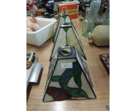 Three Tiffany style lamp shades