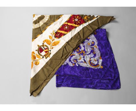 Ladies Valentino silk scarf 86cm x 86cm, plus Ladies Burberry silk scarf 86cm x 86cm 