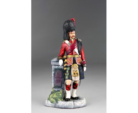 Michael Sutty porcelain figure, The Black Watch, Royal Highland Regiment, model No. 24 32cm high 