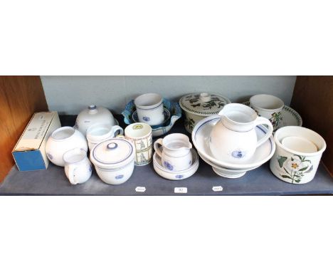 Assorted Pottery and Porcelain, including Portmeirion 'Botanic Garden' pattern wares, a boxed set of Royal Worcester 'Evesham