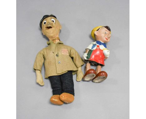 Chad Valley Tom Webster's 'George'  A 20th Century Cloth and Felt Doll with labels to left foot and jacket pocket 12" 30cm hi