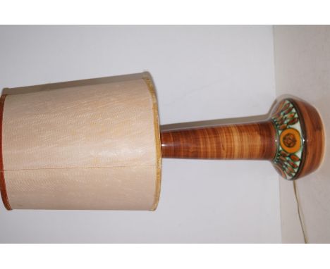 Retro Jersey pottery table lamp, overall height 59cm 