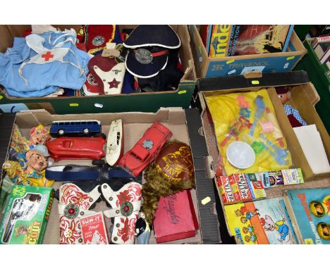 TOYS &amp; GAMES, four boxes of vintage toys and games to include a boxed Cinderella Spectacular Pantomime Production, a vint