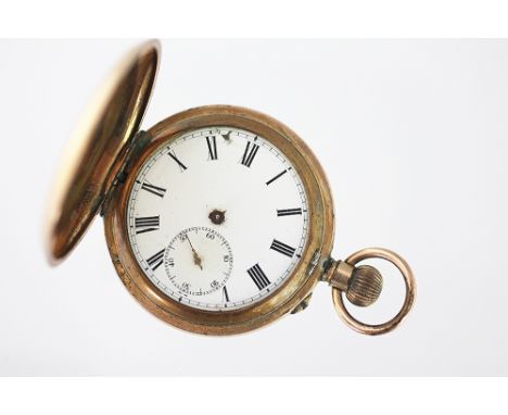A gold plated full hunter pocket watch, engraved 'Presented to Capt. E. E. Farnall from H. H. Sir Sultan Mahomod Shah G.C.I.E