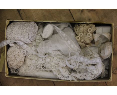 A collection of assorted textiles, to include; 19th century baby and children's petticoats, embroidered, baby's bonnets, asso