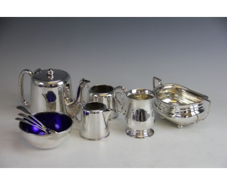 A silver christening mug, William Hutton & Sons Ltd, Birmingham, early 20th century, of baluster form and engraved 'Lucy', we