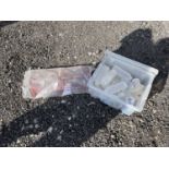 Qty of Plastic Sheep Bottles with Bottle Rack