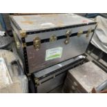 2x Metal Wheeled Trunks