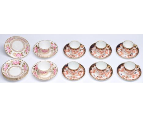 &nbsp;A set of six Royal Crown Derby Japan pattern coffee cans and saucers, 1937, saucer 11cm diam, printed mark, pattern No 