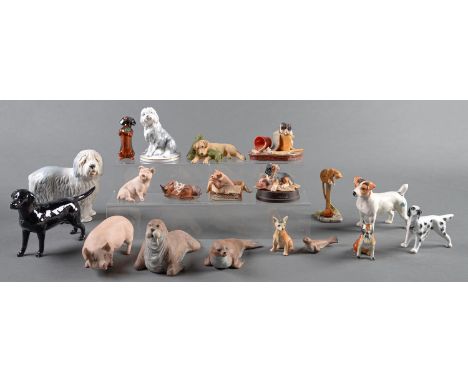 A collection of Royal Worcester and other pottery and porcelain models of animals, various sizes, etc  Mostly in good conditi