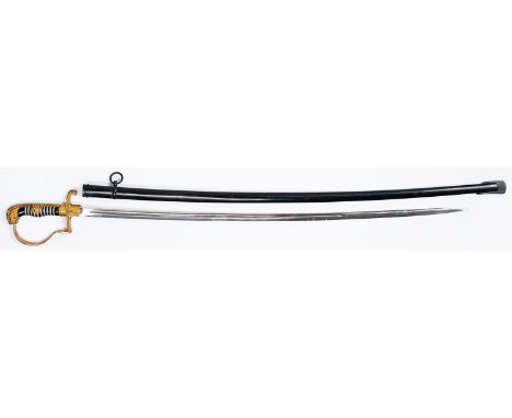 A&nbsp; German army&nbsp; sword and scabbard,&nbsp;Prinz Eugen pattern, by C Eickhorn, blade 82.5cm l,  