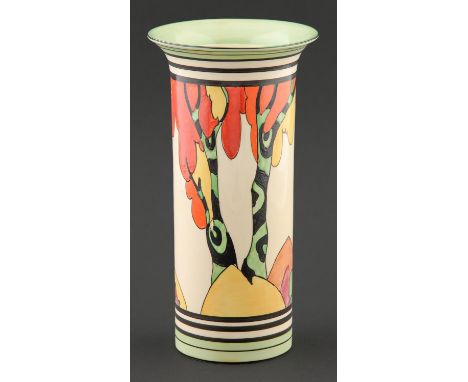Clarice Cliff. An A J Wilkinson Honolulu vase, 1933, 22.5cm h, printed bizarre mark  Good condition