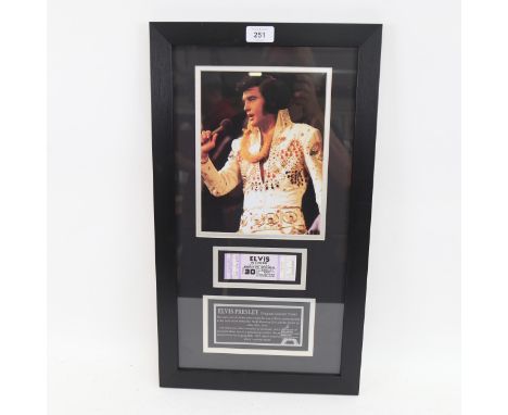 ELVIS PRESLEY - an original 1977 Asheville Civic Centre Arena concert ticket, this show was cancelled, rescheduled but never 