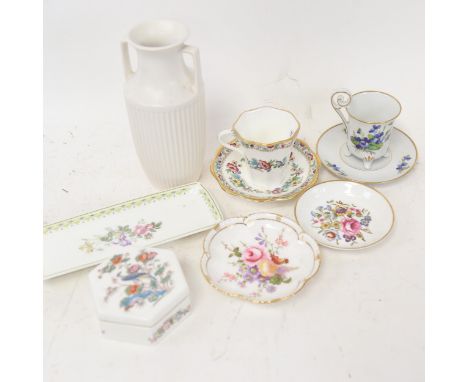 Wedgwood box, cabinet cup and saucer etc 