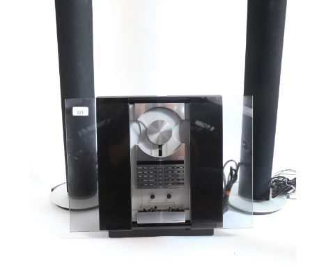 BANG & OLUFSEN (B&O) - a BeoSound 3200 CD tuner audio system and a pair of BeoLab 6000 floor standing loud speakers, speaker 