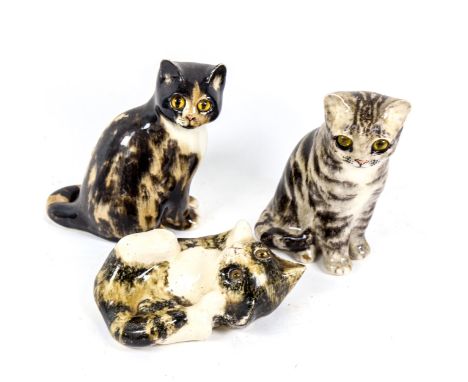 3 Winstanley ceramic tabby cat figures, largest height 18cm (3)No chips cracks or restoration 