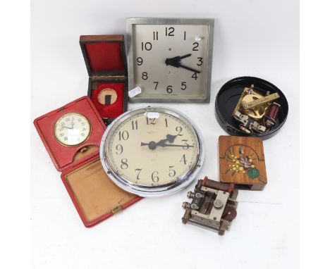 Travel clocks, pocket watch case, battery clock etc 