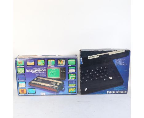 A Mattel Electronics Intellivision, boxed and an Intellivision computer module, boxed 