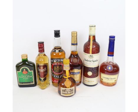 Various spirits, including Dufftown Scotch Whisky, Courvoisier etc (7) 