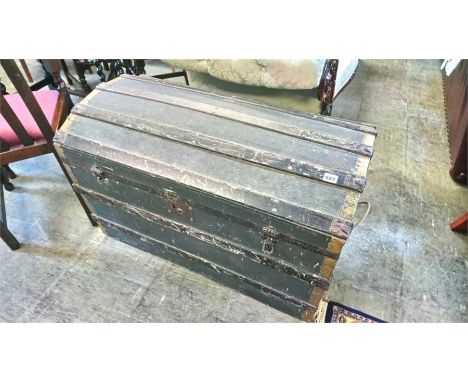 A dome top trunk.