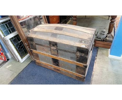 A dome top trunk.  91cm