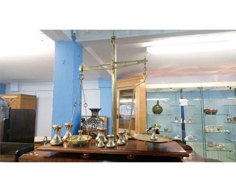 A large set of Avery Limited scales and eleven weights.