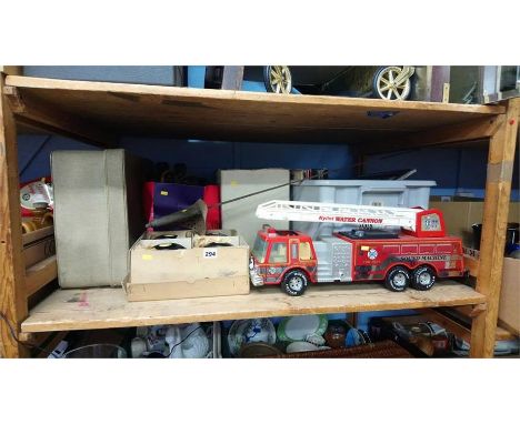 Fire engine, bowling balls etc.