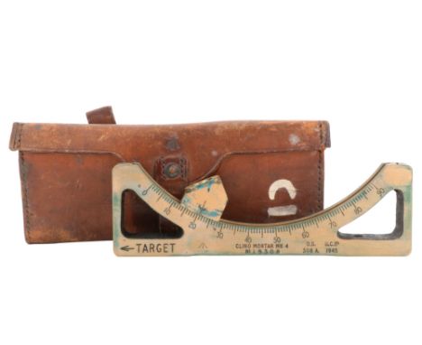 A Second World War British army 3-inch mortar clinometer