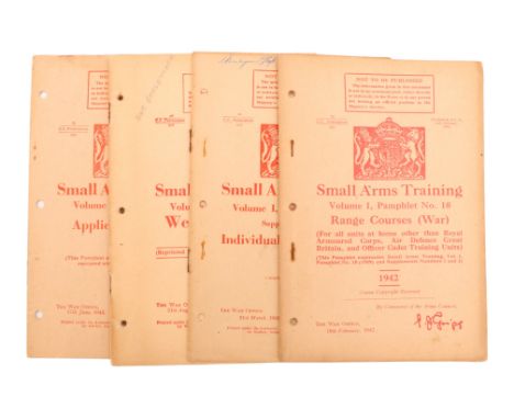 Four Second World War British army Small Arms Training Pamphlets