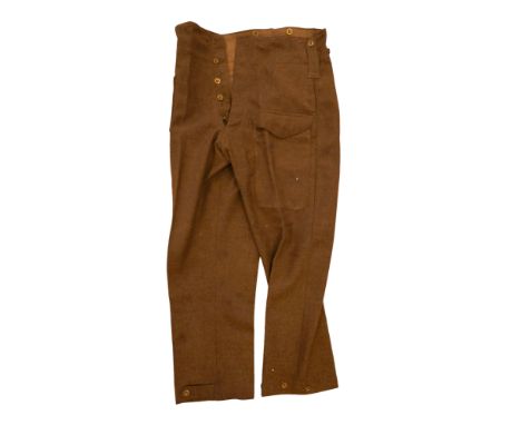 Second World War British army Serge Battledress Trousers, 1940 dated