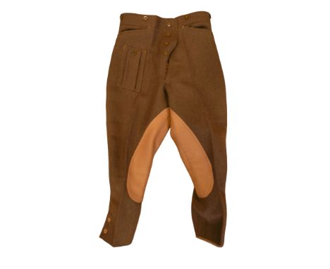 A 1930s pair of Indian army cavalry / motorcyclist's riding breeches / pantaloons