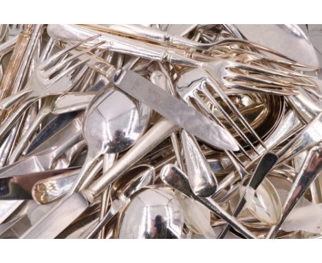 A quantity of 1960s / 1970s British Ministry of Defence electroplate mess cutlery bearing broad arrow marks