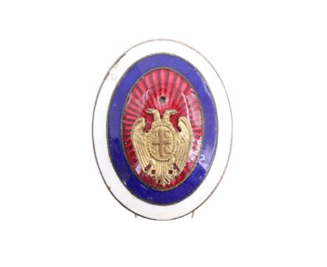 A Great War Serbian army enamelled cap badge