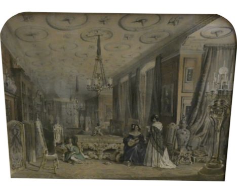 After W.J. Bulmer, The Long Galley Burton Constable, lithograph by J. Rymer, published by Robert Brown, Hull on the 1st March