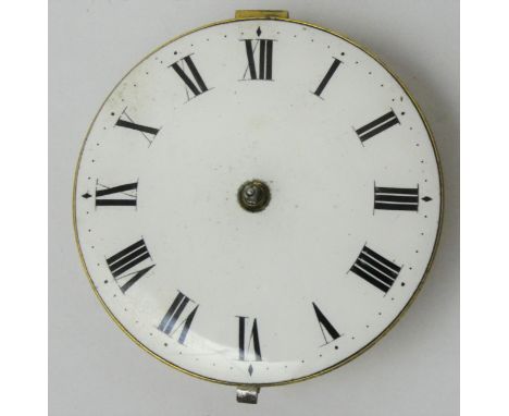 H. Marshall, London - a fusee pocket watch movement, c.1830, the white enamel dial with black Roman numerals, the movement si